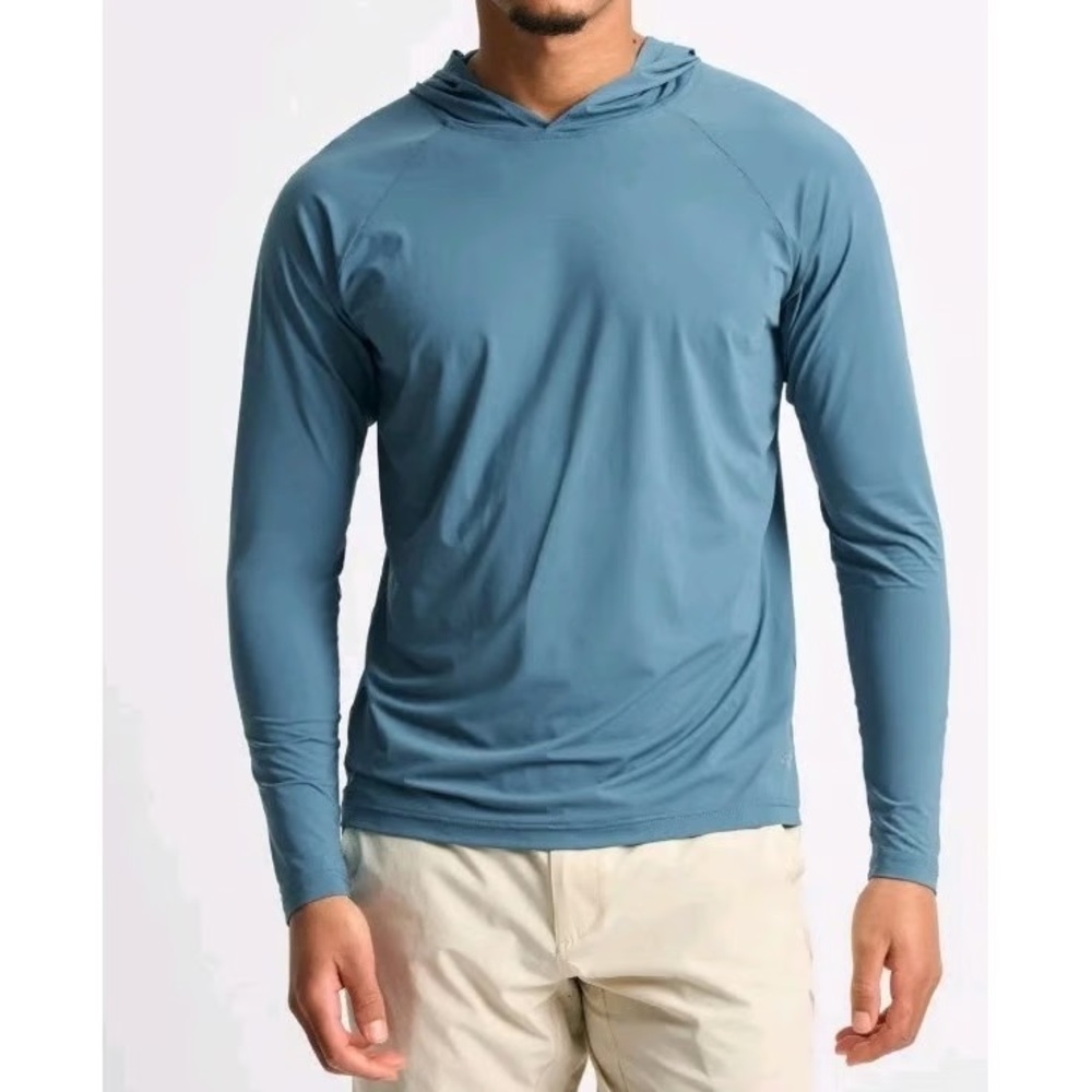 Genteal Cayman Hoodie in Stone Blue Sun Protection Lightweight Hooded Shirt